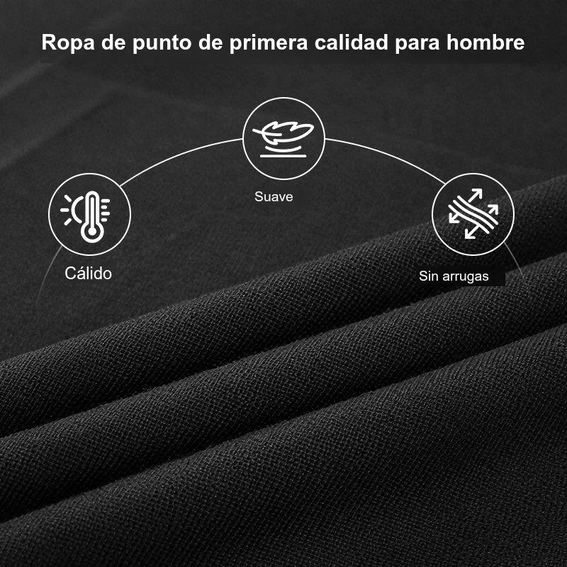 ⏳ Último día: ¡50 % de descuento en toda la gama!⏰ Jersey de cachemira premium para hombre, liso: tejido suave y agradable con un corte moderno, ideal para el trabajo y el tiempo libre 👔